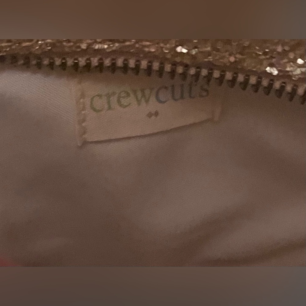 Crewcuts (2) Girls Small Purse Glitter Gold Smiley Faces, Floral - Picture 7 of 7
